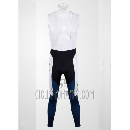 Movistar Cycling Jersey Bib Tight 2012 Long Sleeve Blue